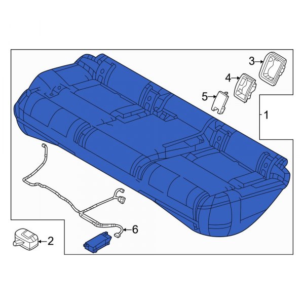 Mazda OE VA4057200A02 Rear Seat Cushion Foam