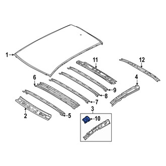 Mazda OE - Left Roof Side Rail Reinforcement Bracket