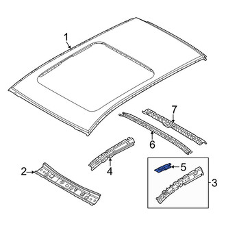 Mazda OE - Left Roof Side Rail Reinforcement Bracket