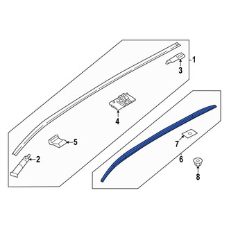 Mazda OE - Left Roof Luggage Carrier Side Rail
