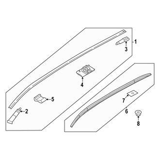 Mazda OE - Roof - Exterior Trim (With Panoramic), (2.5 Turbo)
