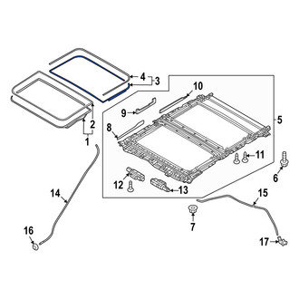 Mazda OE - Rear Sunroof Glass