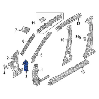 Mazda OE - Left Lower Body A-Pillar Reinforcement