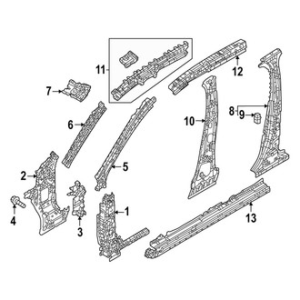 Mazda OE - Pillars, Rocker & Floor - Center Pillar & Rocker