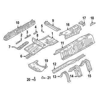 Mazda OE - Pillars, Rocker & Floor - Floor & Rails