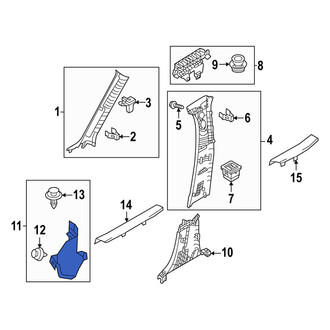 Mazda OE - Left Kick Panel Trim