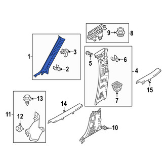 Mazda OE - Left Body A-Pillar Trim Panel