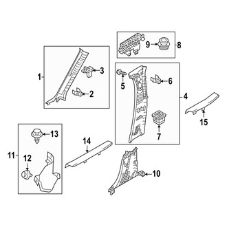 Mazda OE - Pillars, Rocker & Floor - Interior Trim