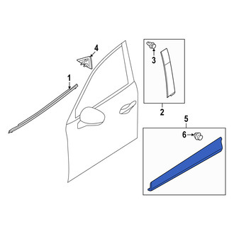 Mazda OE - Front Right Lower Door Molding