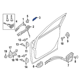 Mazda OE - Front Left Exterior Door Handle Gasket