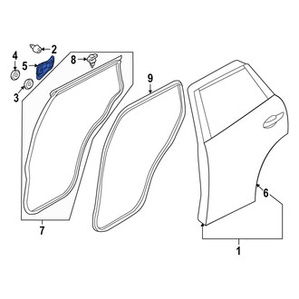 Mazda OE - Rear Left Door Shell Insulator