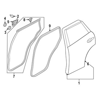 Mazda OE - Rear Door - Door & Components