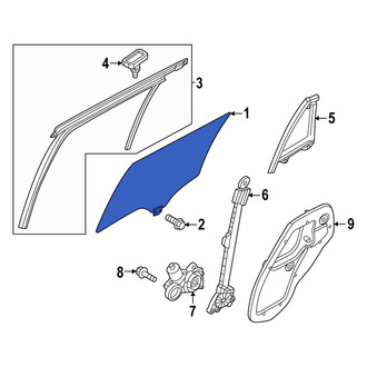 Mazda OE - Front Left Door Glass