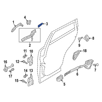 Mazda OE - Rear Left Exterior Door Handle Gasket