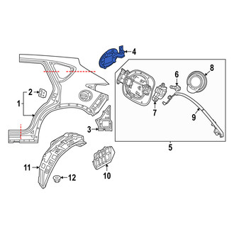 Mazda OE - Rear Fuel Filler Door