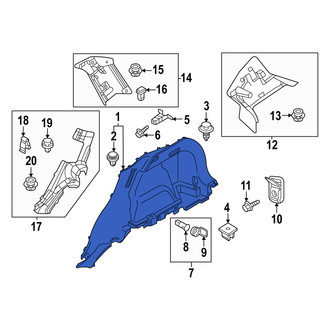 Mazda OE - Rear Left Lower Interior Quarter Panel Trim Panel