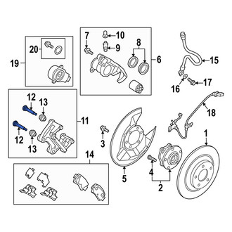 Mazda OE - Rear Lower Disc Brake Caliper Pin