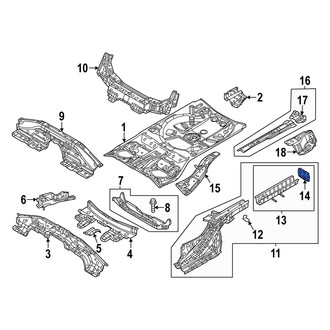 Mazda OE - Rear Bumper Impact Bar Bracket