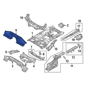 Mazda OE - Rear Upper Floor Pan Crossmember