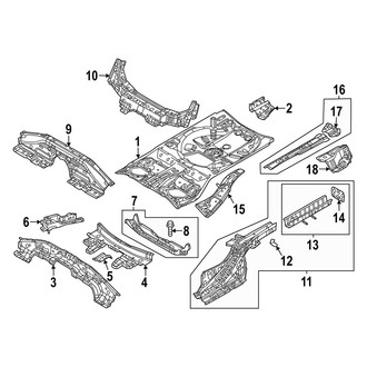 Mazda OE - Rear Body & Floor - Floor & Rails (2.5 S / 2.5 Turbo)
