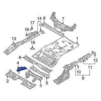 Mazda OE - Rear Left Floor Side Rail