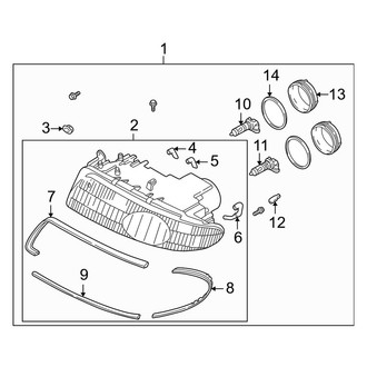 Mazda OE - Front Lamps - Headlamp Components