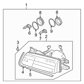 Mazda OE - Front Lamps - Headlamp Components