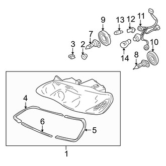 Mazda OE - Front Lamps - Headlamp Components