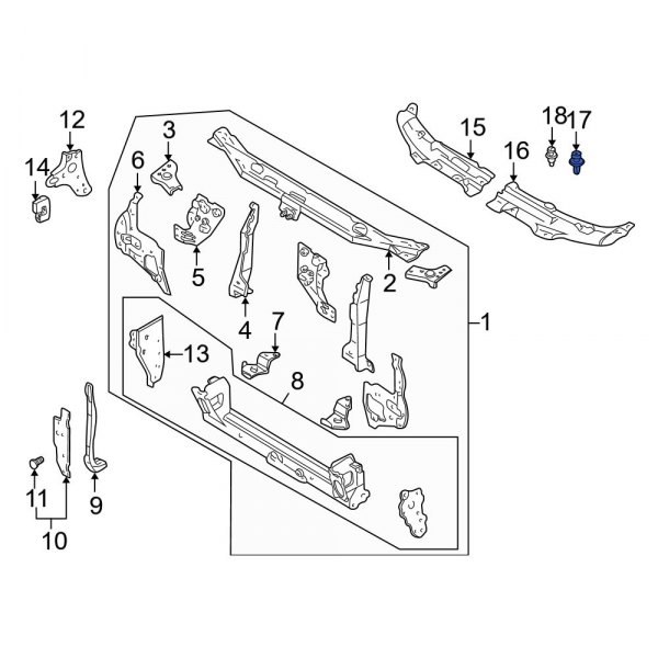 Radiator Air Seal Clip