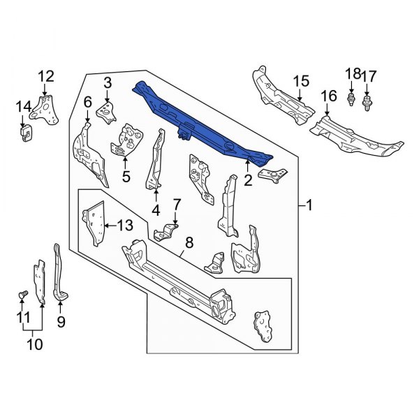 Radiator Support Tie Bar