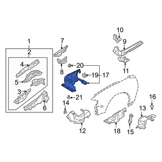 Mazda OE - Front Right Fender Splash Shield