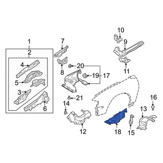Mazda OE - Front Left Fender Splash Shield