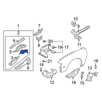 Mazda OE - Front Left Fender Apron Assembly