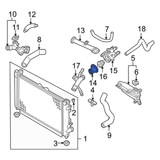 Mazda OE - Upper Engine Coolant Thermostat Housing