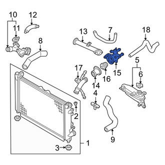 Mazda OE - Upper Engine Coolant Thermostat Housing