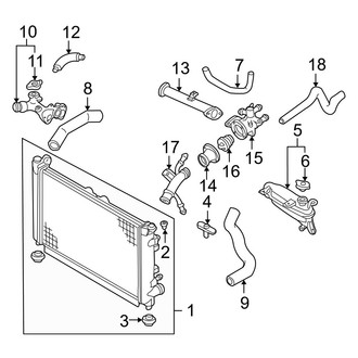 Mazda OE - Cooling - Radiator & Components (2.5L)