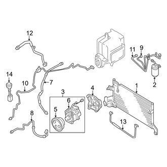 Mazda OE - Air Conditioner & Heater - Condenser, Compressor & Lines