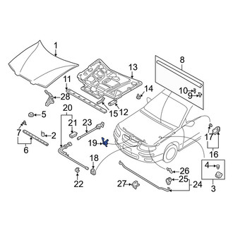 Mazda OE - Front Hood Safety Catch