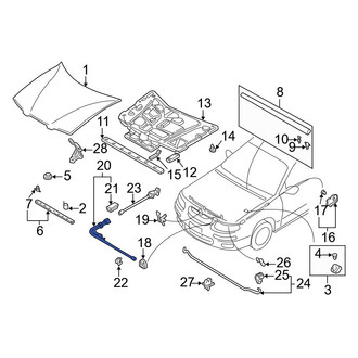 Mazda OE - Front Hood Release Cable