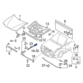 Mazda OE - Front Hood Release Handle