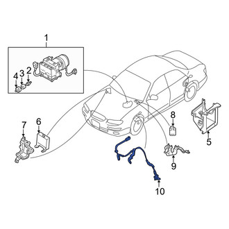 Mazda OE - Front Left ABS Wheel Speed Sensor