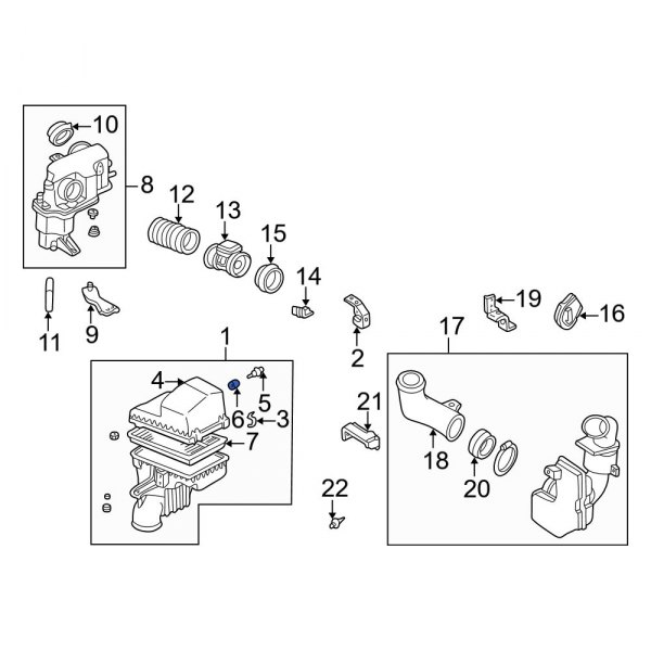 Mazda OE KL4713375 Air Charge Temperature Sensor Grommet