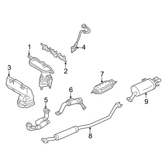Mazda OE - Exhaust System - Exhaust Components (2.5L)