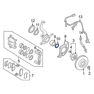 Mazda OE - Front Wheel Bearing Snap Ring