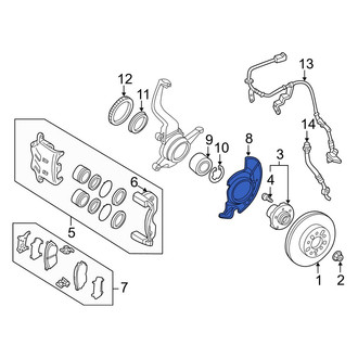 Mazda OE - Front Left Brake Dust Shield