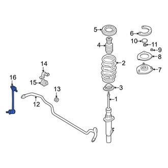 Mazda OE - Front Left Suspension Stabilizer Bar Link
