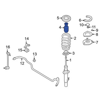 Mazda OE - Front Suspension Strut Bumper