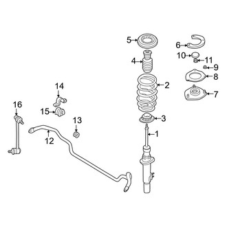 Mazda OE - Front Suspension - Stabilizer Bar & Components