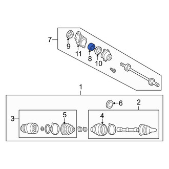 Mazda OE - Front CV Axle Shaft Carrier Bearing