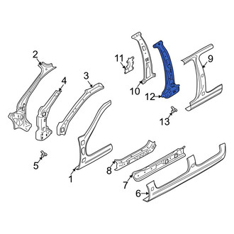 Mazda OE - Left Body B-Pillar Reinforcement